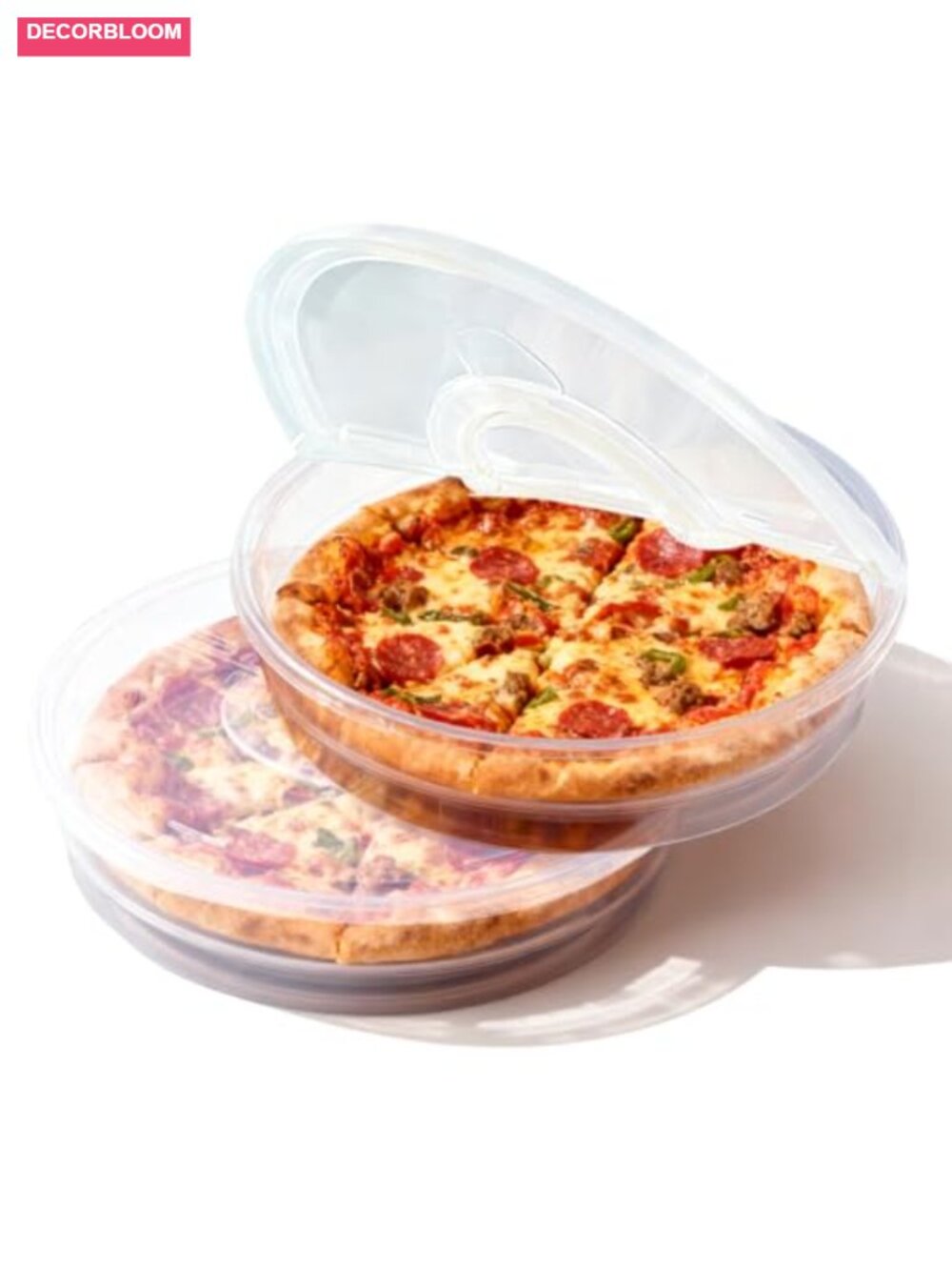 2 Pack 12in Plastic Pie Carrier With Dividers